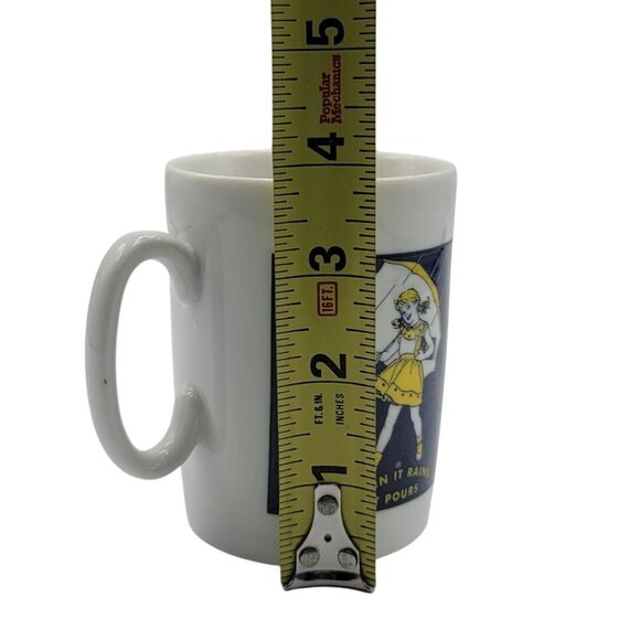 2/$15 Morton Salt Mug White 1956 Logo Advert When it Rains it Pours Japan VTG - Picture 9 of 10
